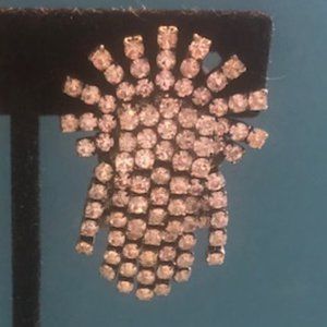 Rhinestone Clip Earrings